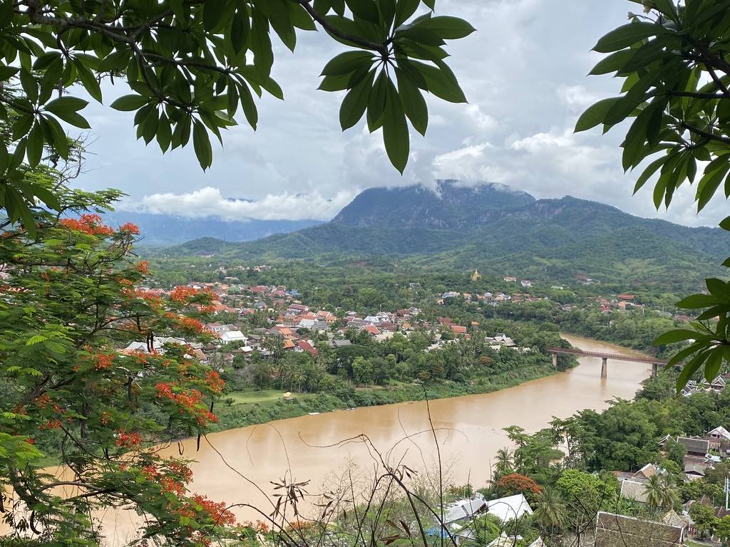 Luang Prabang from above, Laos, Mekong River